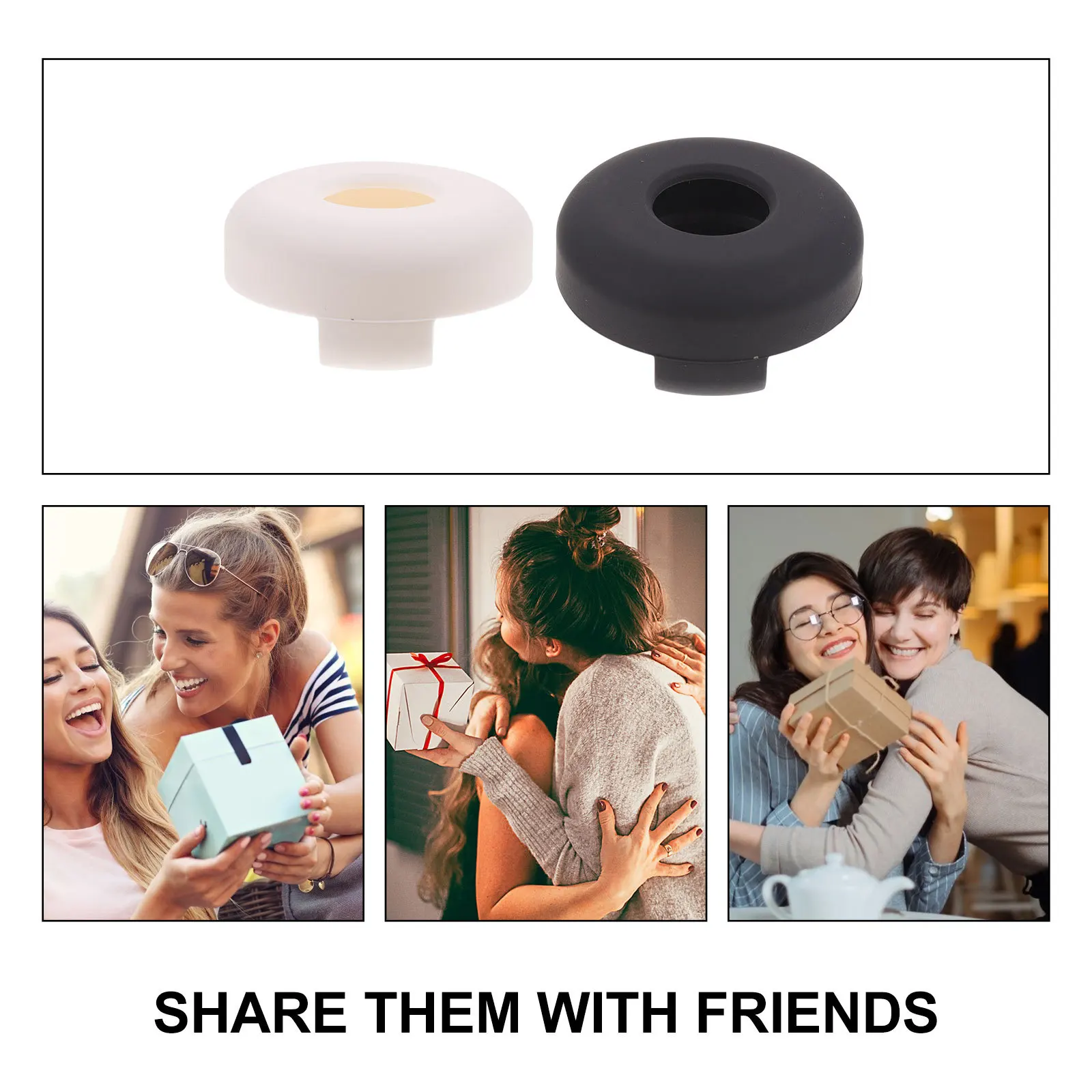 

2Pcs Silicone Protective Case Anti-Lost Track Secure Holder Outdoor Portable Cover Portable Protective Cover