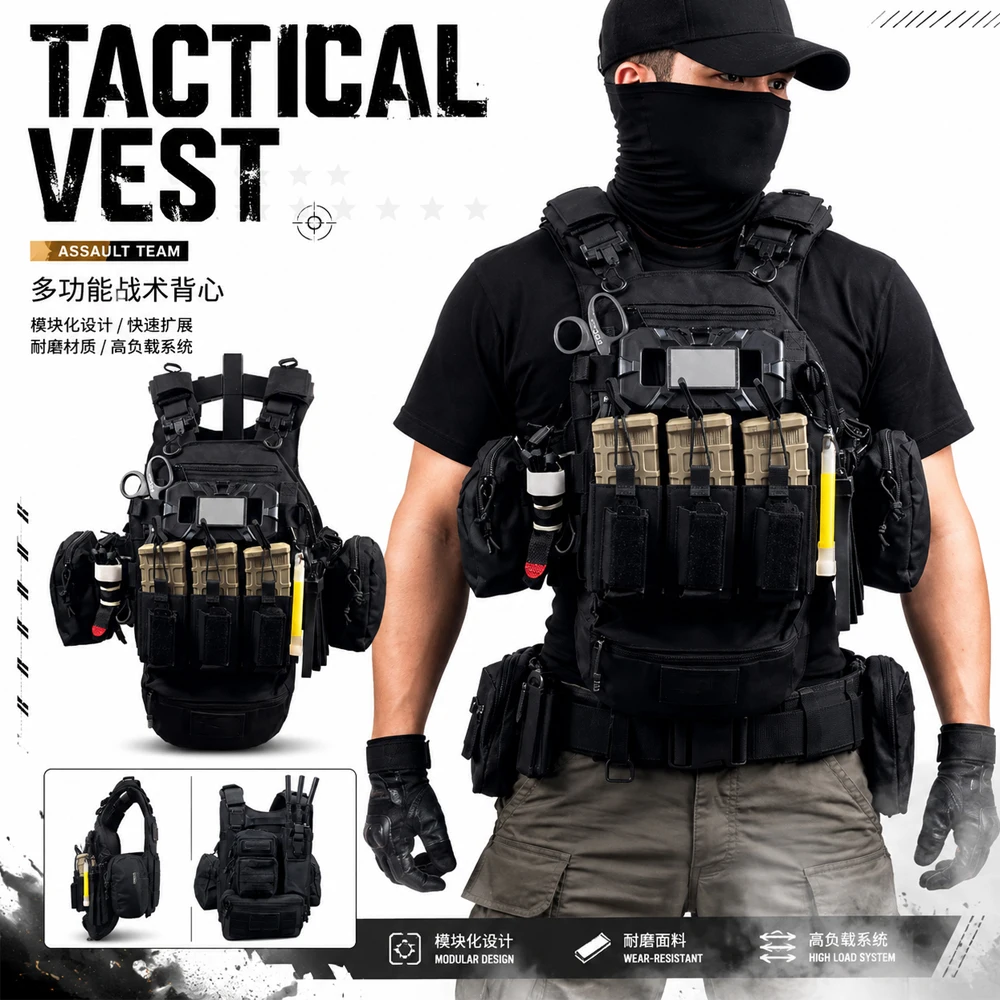 

Tactical Vest Full Set Wargame Plate Carrier COD Cosplay Military Special Forces Airsoft Hunting Combat Waistcoat