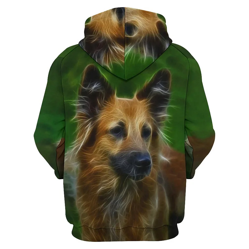 German Shepherd Dog Hoodie Men Clothing New 3D Pug Doggy Printed Hoodies Women Harajuku Fashion Tops Y2k Pullovers Hooded Hoody