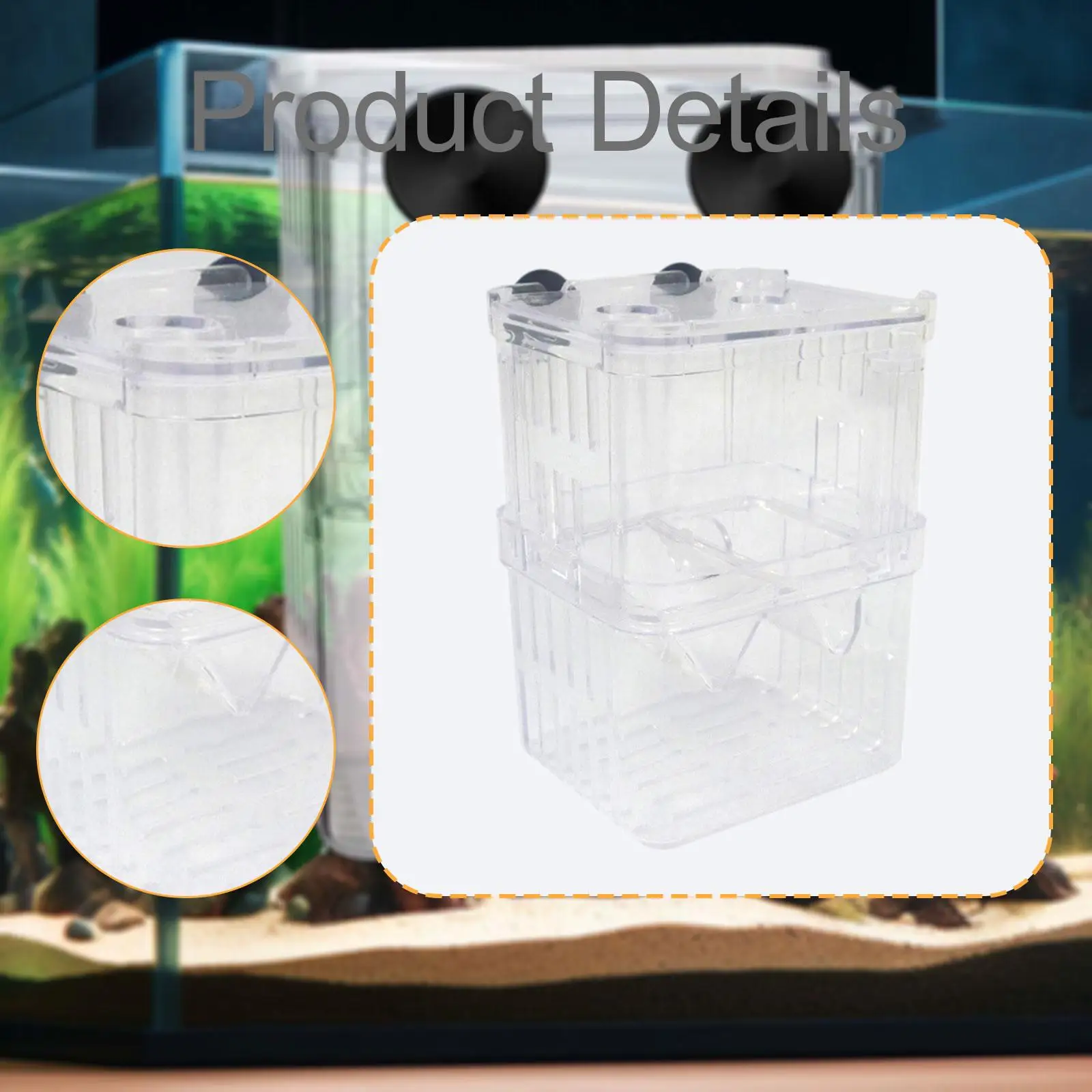 Breeding Isolation Box Double Layer Hatchery Transparent Container for Accessories in Fish Aquarium