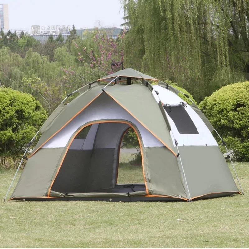 Outdoor Tent Waterproof And UV Resistant Family Travel Beach Tent 3-4 Person Automatic Camping Tent Quick Open Full-automatic