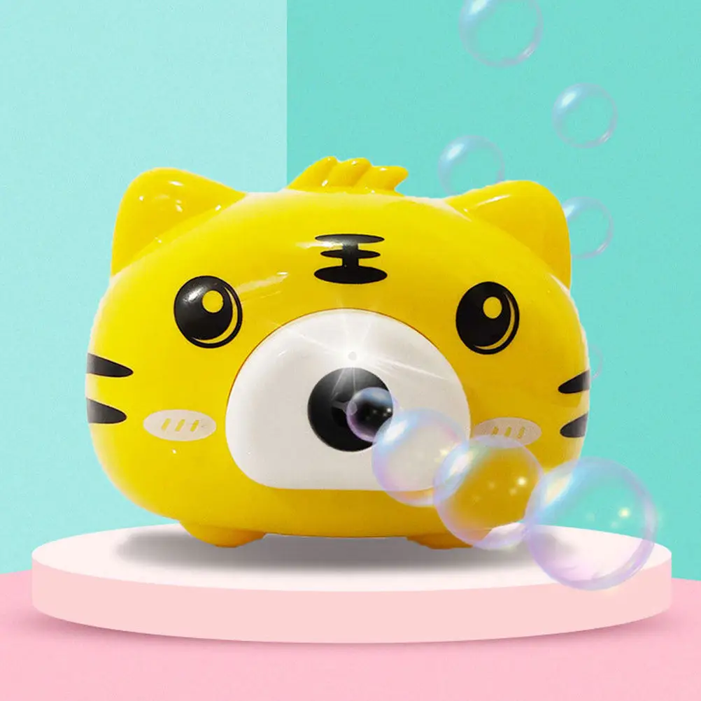 

Fun Bubble Machine for Kids Tiger Shape Premium Quality Safe Smooth Surface Bubble Maker Playtime Portable Children Accessory