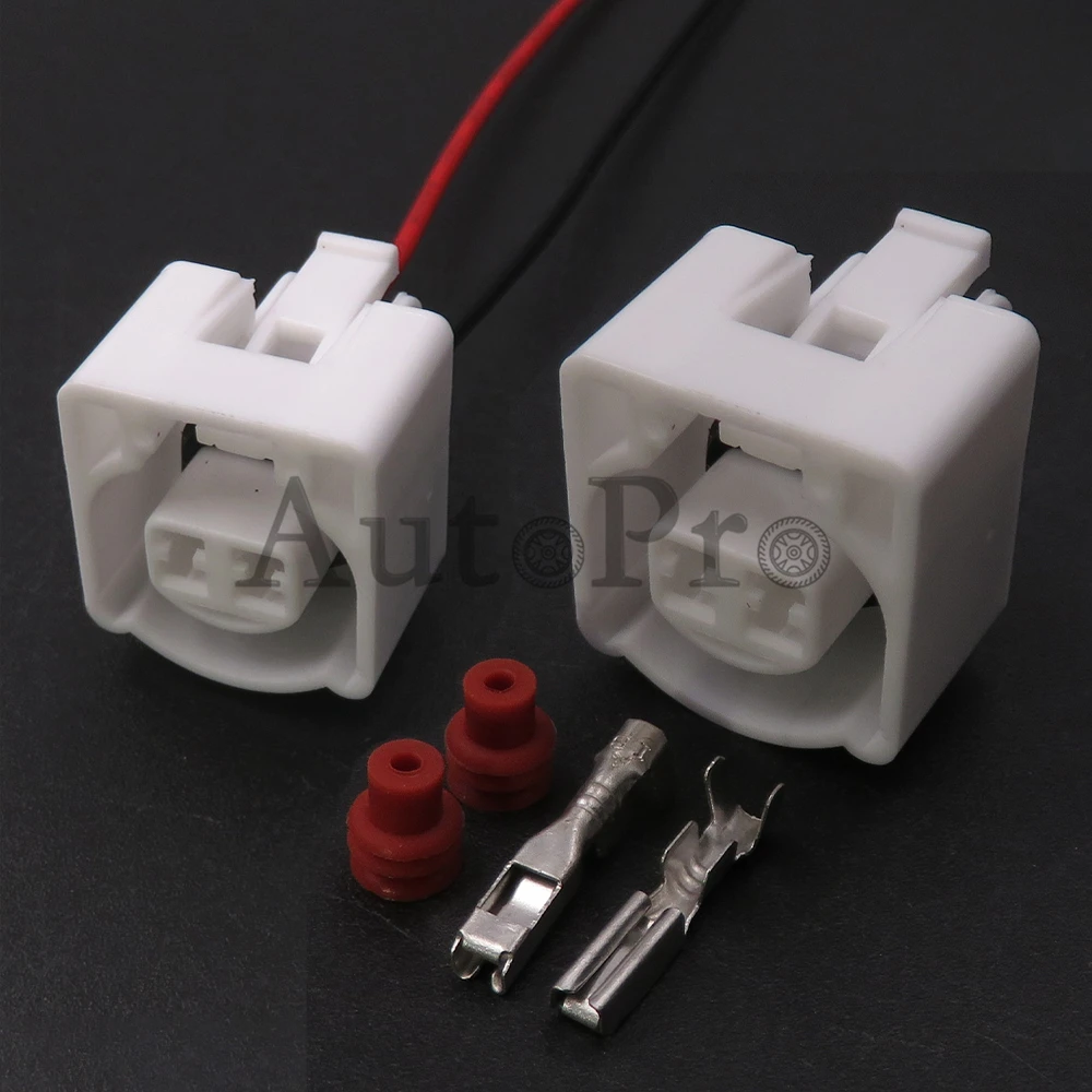 1 Set 2 Hole AC Assembly Car Replacement Waterproof Socket Automobile Plastic Housing Sealed Connector Auto Wire Adapter