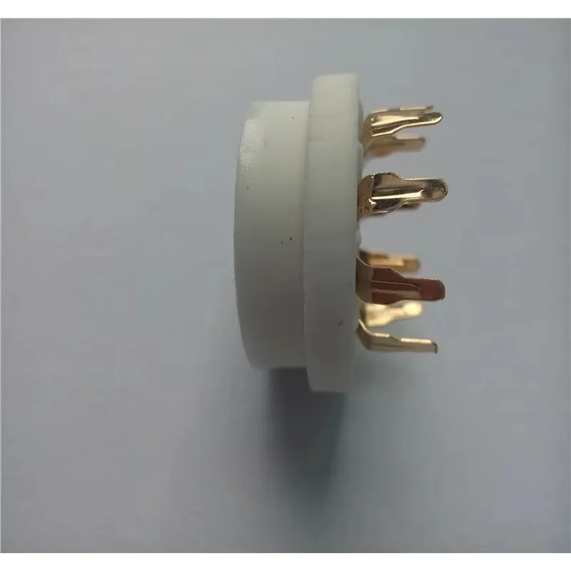 Tube socket Ceramic GZC9-Y-4 GZC9-Y-4-G 9 pin Golden Tube Holder outlet for HIFI amplifier PCB 12AX7 12AU7 12AT7 6922 EL84 DIY