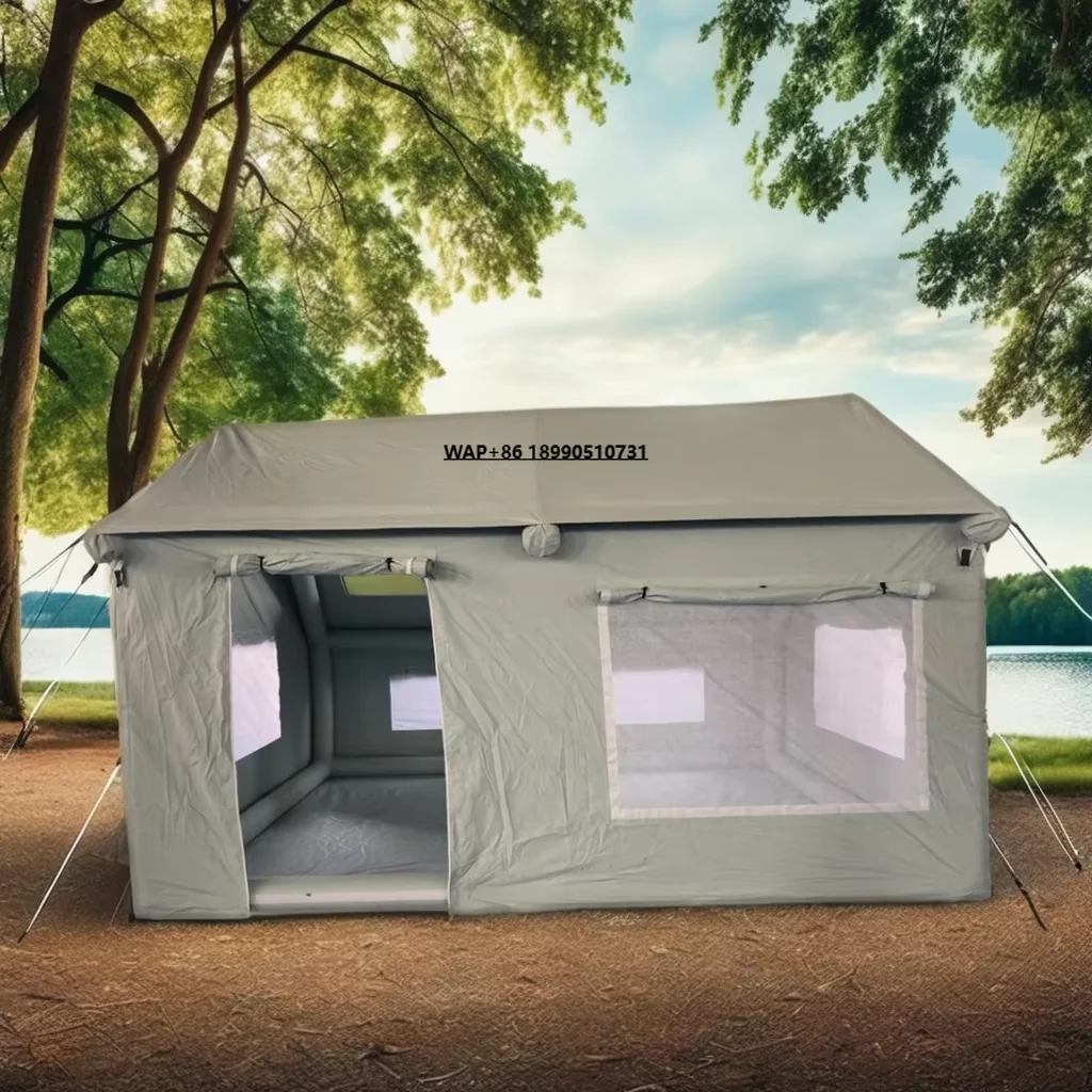 

Large Outdoor Family Tent for Camping Waterproof Oxford Canvas Glamping Inflatable Tent with Air
