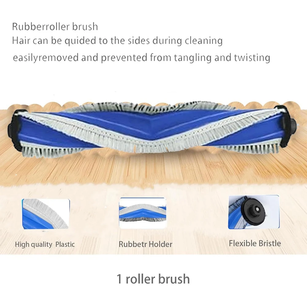 ABXHH 16 Buah Suku Cadang Pengganti untuk ECOVACS Deepot X5 PRO / X5 Pro OMNI Penyedot Debu Kain Pel Filter Hepa Sikat Sisi Utama