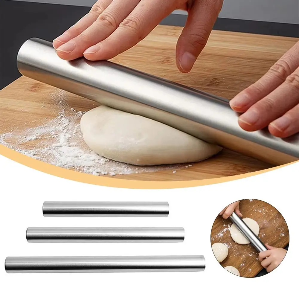20/25/30cm Rolling Pin Stainless Steel Easy to clean Roller Rod Smooth Kitchen Utensils