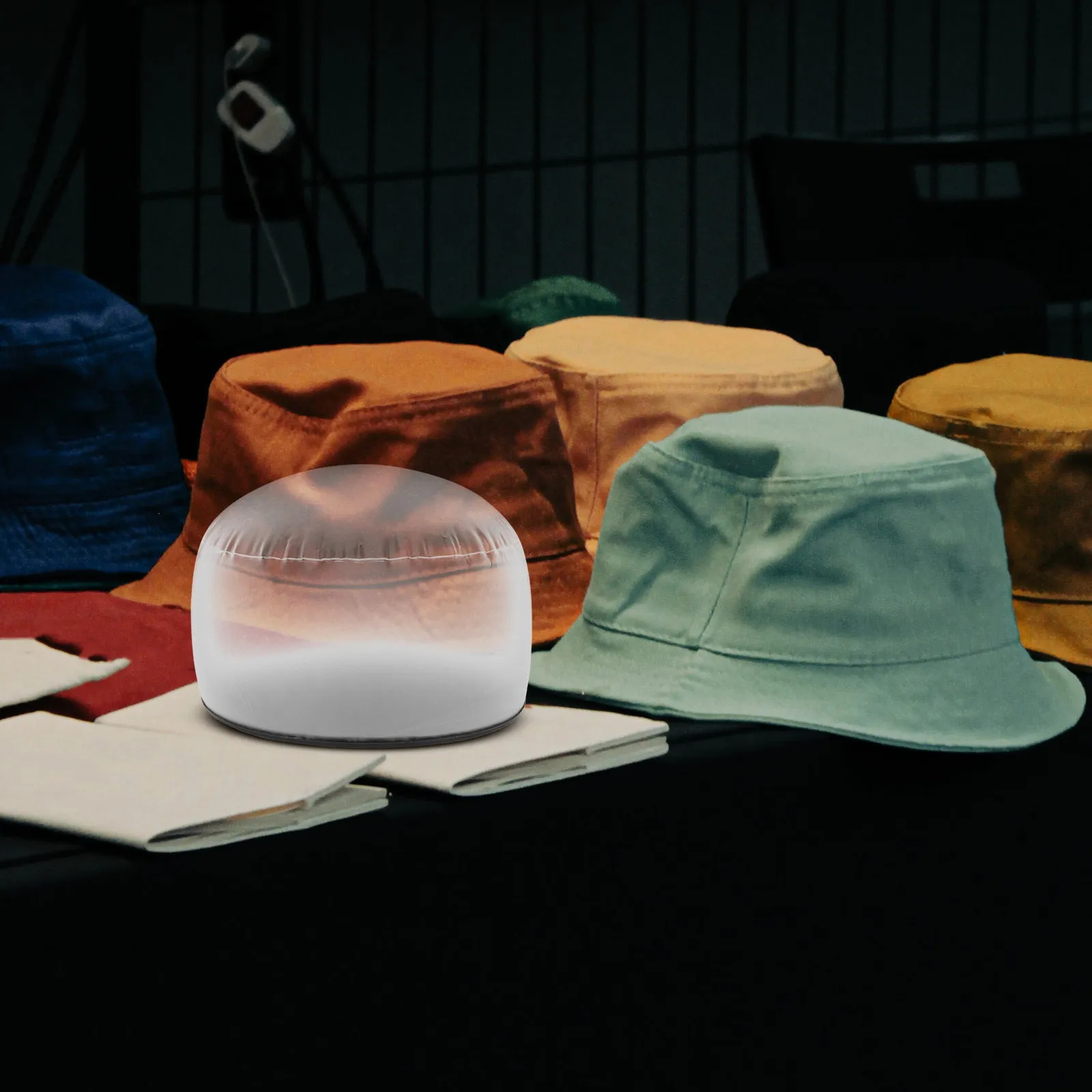 PVC Inflatable Hat Display Stand Dome Design Hat Support Rack for Duckbill Caps Shape Keeping Travel Store Supermarket Holder
