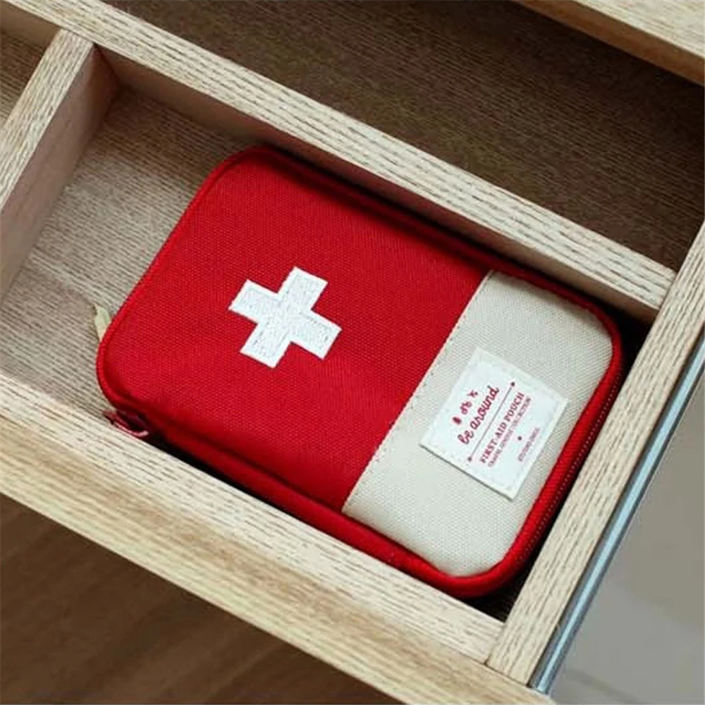 Kit médico portátil de primeros auxilios, Mini bolsa de almacenamiento de medicina útil para acampar al aire libre, bolsa de supervivencia de emergencia, estuche para pastillas