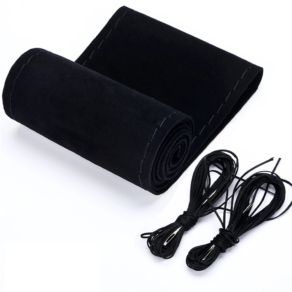 Universal Wildleder Leder Abdeckung Lenkräder Stich Steer Abdeckung DIY Hand Nähen Sport Racing Auto Lenkrad Abdeckungen – Detail 7