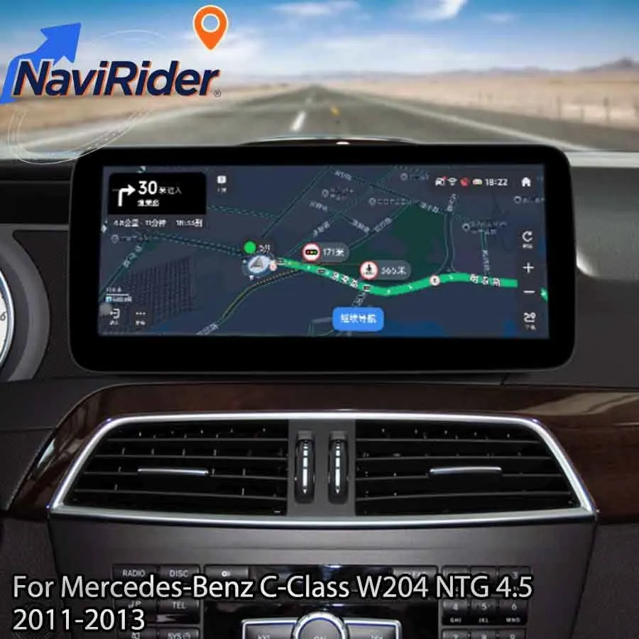 12.8'' 2400*900 Ultra-thin Screen Linux For Mercedes-Benz C-Class W204 NTG 4.5 2011-2013 Carplay Bluetooth Navigation Head Unit