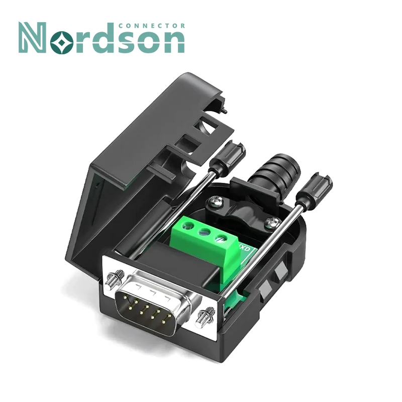 DB9 RS232 Solderless Connector 235 Plug Serial Adapter Male Female COM Interface 9-pin Line Board Head 9Pin Breakout Terminals