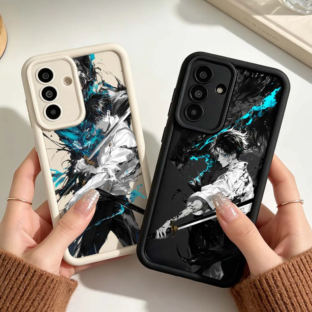 Satoru Gojo Jujutsu Kaisen Art Phone Case For Samsung A25 A26 A33 A57 A35 A36 A37 A51 A52 A53 A54 A55 A57 A72 A73 5G Eye Ladder