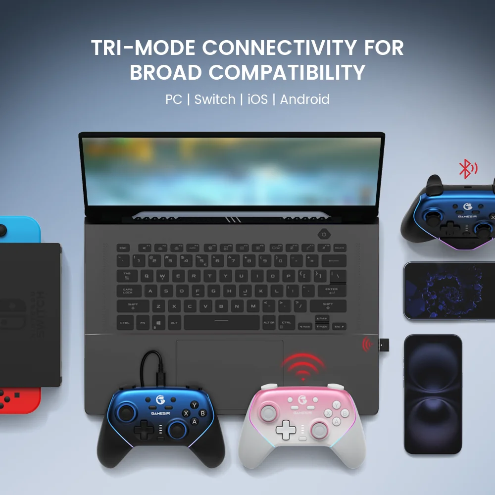 Контроллер беспроводного переключателя GameSir Super Nova с зарядной станцией, джойстиком с эффектом Холла для ПК, Nintendo Switch, Android-телефона
