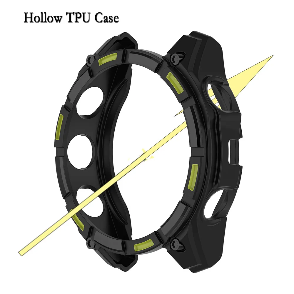 TPU Case For Garmin Fenix 8 43/47/51mm Hollow Watch Cover Decoration Colorful Watch Shell For Garmin Fenix 8