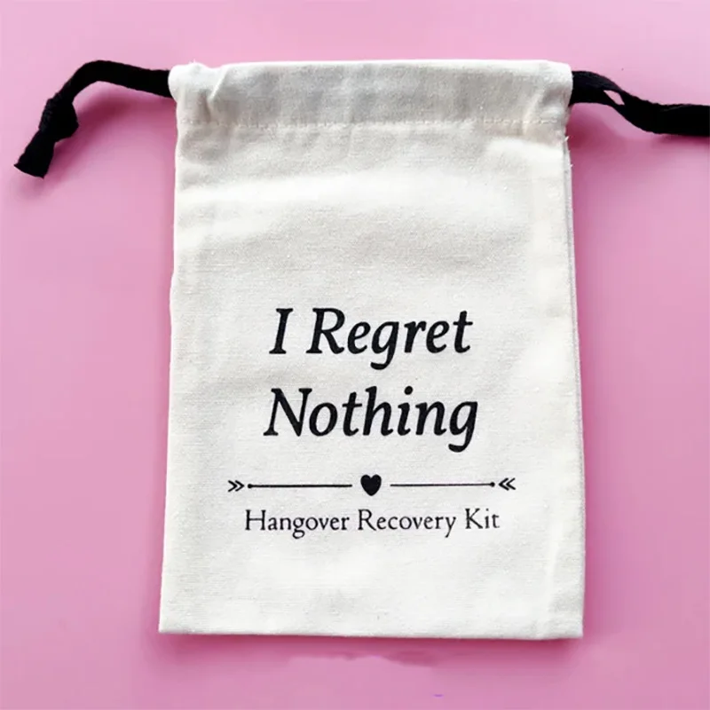 5pcs i Regret Nothing Hangover Recovery Kit Bags Bachelorette hen do Party Bridal Shower Wedding engagement guest welcome gift