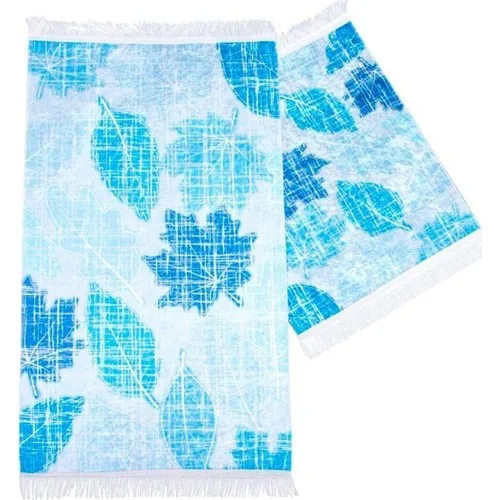 Dowry Wonderland Alice Rectangle Bathroom Mat Set 2 Li Turquoise