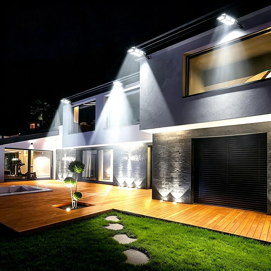 3000W Solar Street Lights Outdoor Waterproof LED Solar Flood Lights with Motion Sensor Solar-Powered Light Outdoor Wall Lights