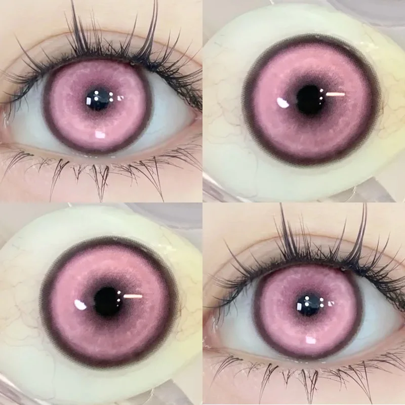 Natural Color Lens Eyes 2pcs Yearly Color Contact Lenses For Eyes Beauty Red Fashion Large Diameter Animation Lens Cosmetics