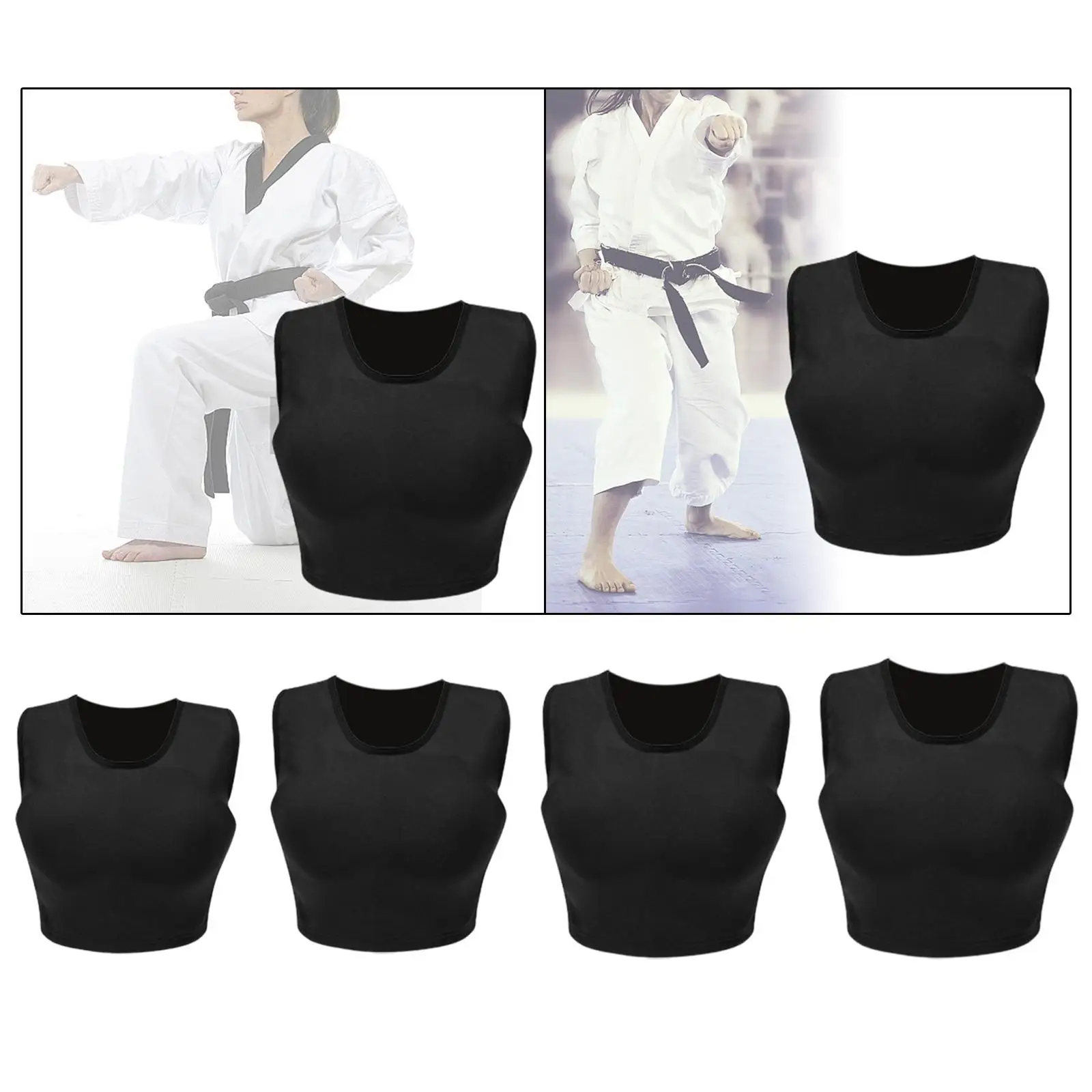 

Women Karate Chest Protector Protecting Vest Supplies Ergonomic Comfortable Boxing Protection Chest Guards for Gym Fitness