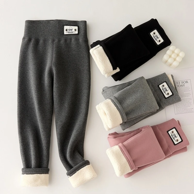 

Girls Thermal Leggings Fleece Lined Thick Warm Tights for Kids Outdoor Wear Stretchable Winter Pants for Toddler to Big Children