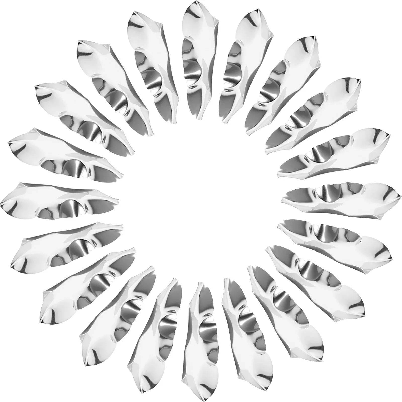 20pcs-stainless-steel-oyster-grill-pan-japanese-sushi-sashimi-plate-decorative-seafood-baking-dish-buffet-party-seafood-tray