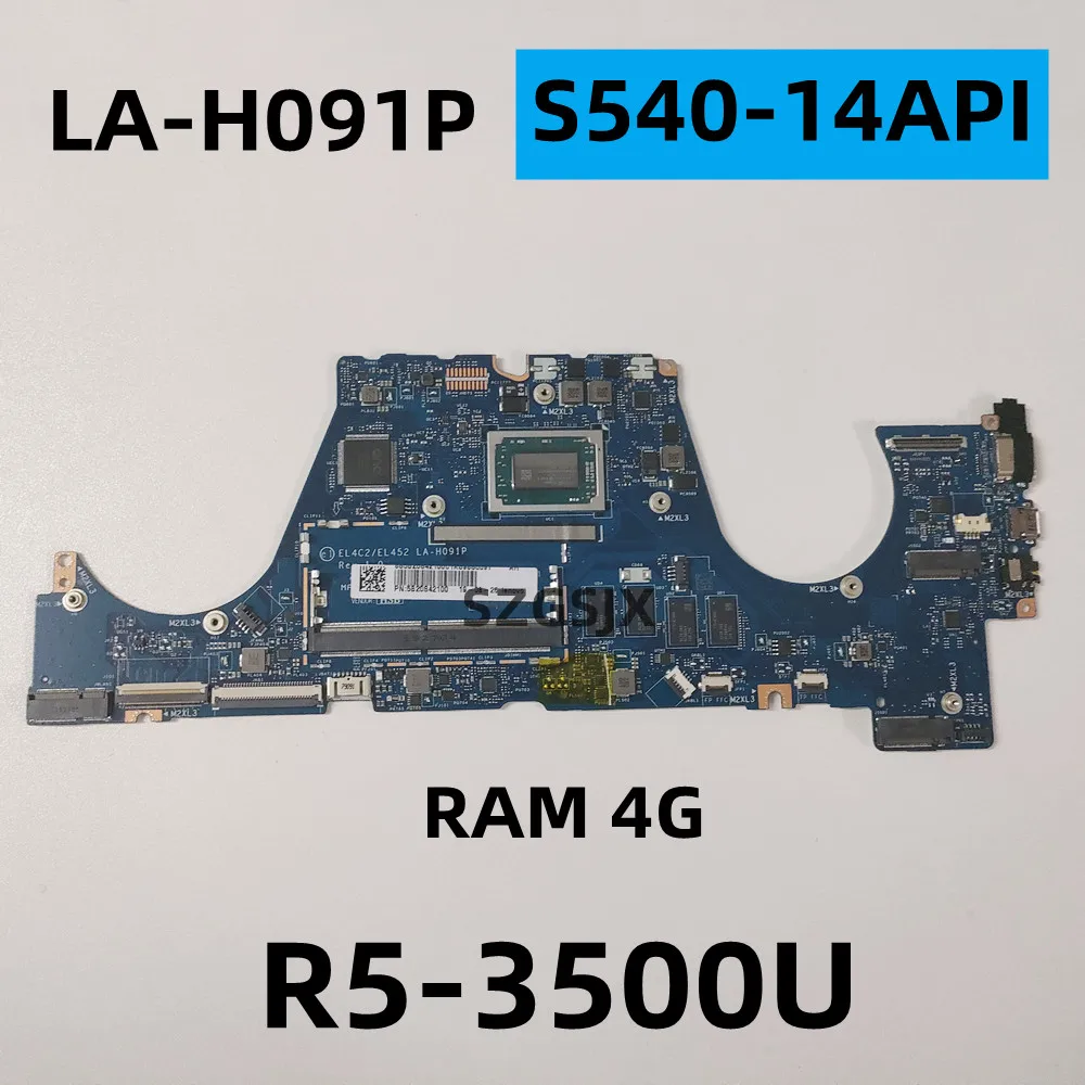 For Lenovo Ideapad S540-14API/C340-14API / FLEX-14API/, Laptop Motherboard LA-H091P with R5 YM3500 RAM 4GB 5B20S42100 5B20S41877