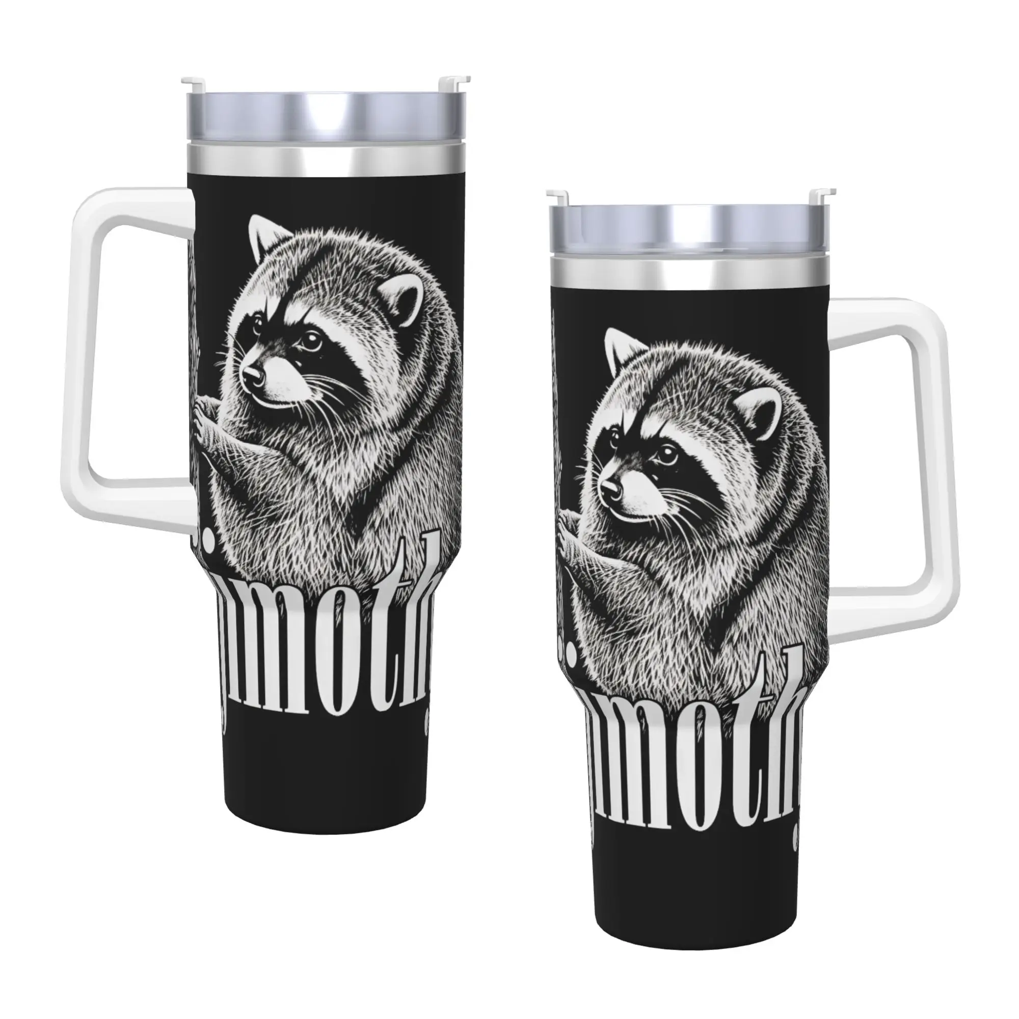 Jimothy the Ballard Seattle Raccoon Tumbler  Hot Drinks Water Bottle Insulated Stainless Steel Coffee Mug Design Driving Mugs