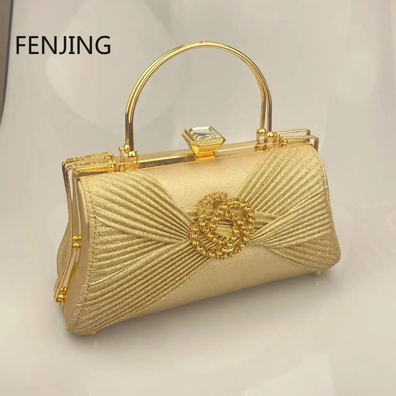 NEW Trend Evening Bags Diamonds Sequined Folds Clutch Purse Female Wedding Party Bride Handbags Flower Rhinestone Shoulder Bags