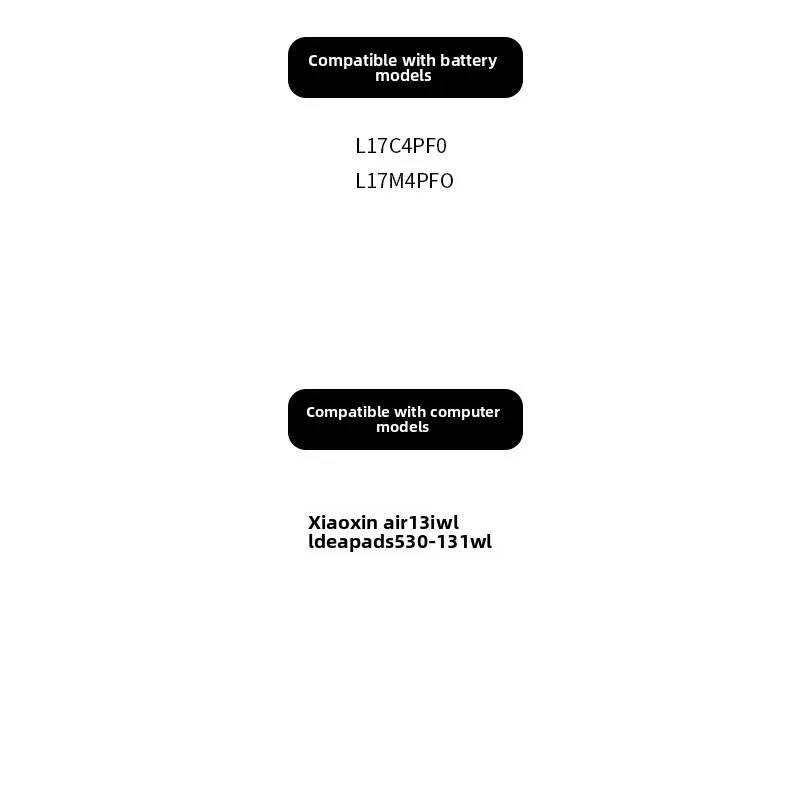 L17C4PB0 Laptop Battery For Lenovo Xiaoxin Air 14ARR 14IKBR 15ARR 15IKBR Ideapad 530s-14IKB 530s-15IKB L17M4PB0 45WH