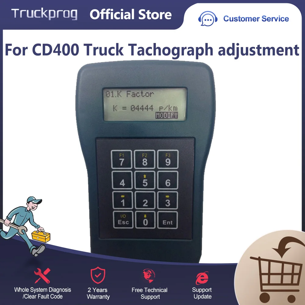 

For CD400 TRUCK Speed simulation customize Calibration programmer CD400 calibrates and programs Tachograph