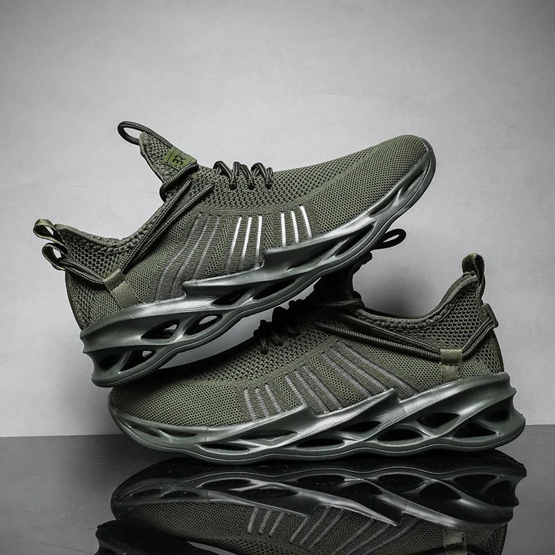 MAEDEF Herren-Laufschuhe, atmungsaktiv, leicht, bequem, rutschfest, weiche Sohle, sportliche Sportschuhe, Outdoor-Wanderschuhe
