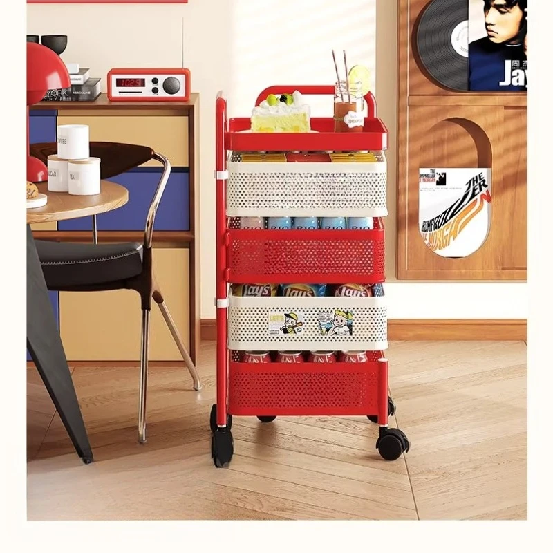 

Dopamine trolley snack rack mobile floor home living room kitchen multi-layer storage rack