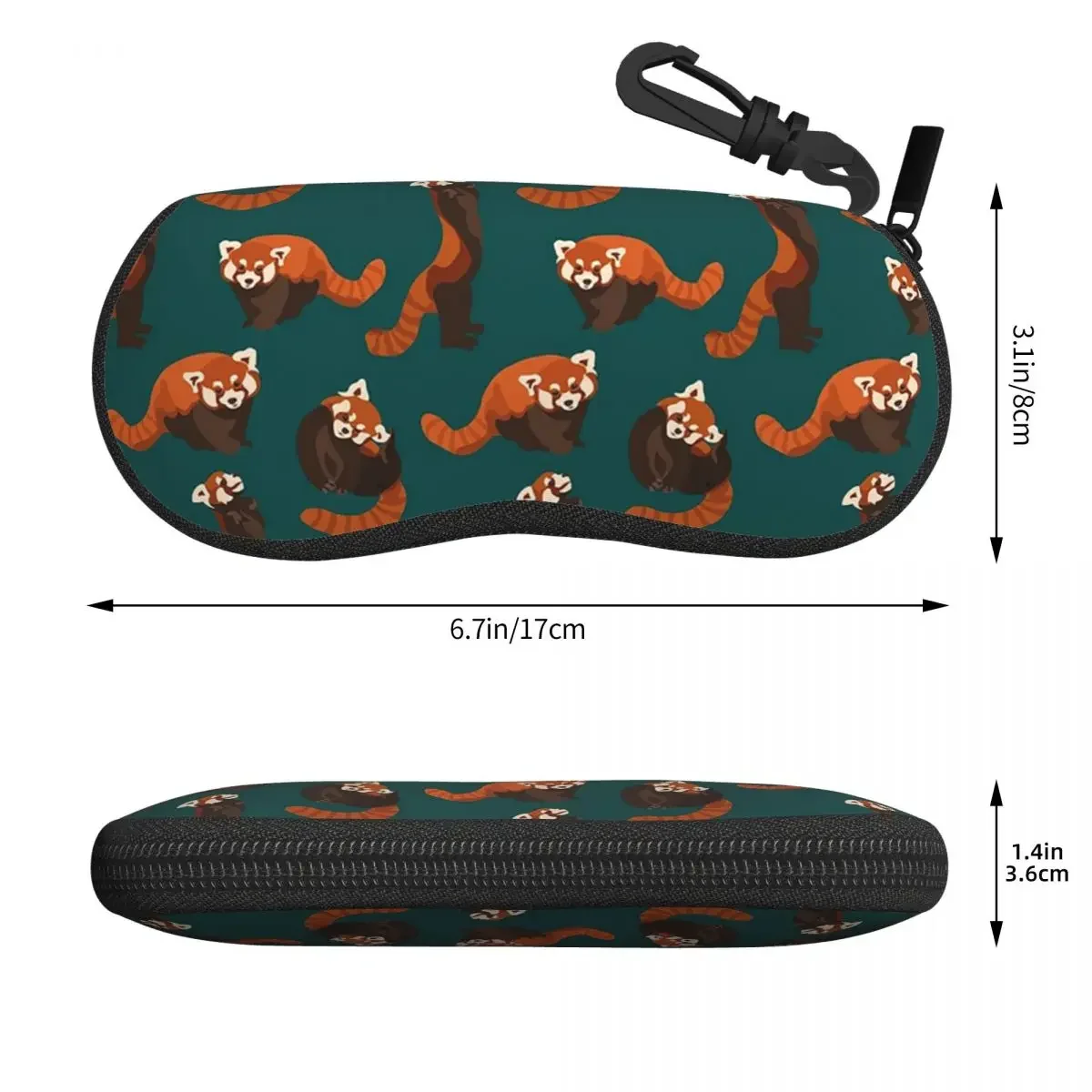 RED PANDA PATTERN Shell Glasses Case Protector Sunglasses Box Women Men Soft Eyeglass Bag Pouch