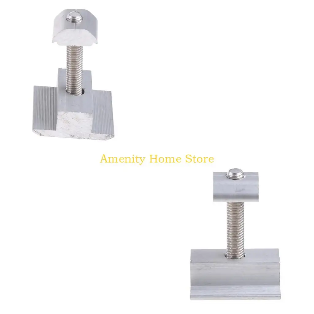 

F26C 10 Pieces Aluminum Alloy Solar Panel Mounting Brackets Clamp for T Shaped Clamp for Framed Panels 40mm/45mm/50mm