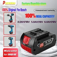 For BOSCH Authentic 18V 5.0AH 6.0AH LITHIUM-ION BATTERY GBA 18V 6.0 AH 18V Professional GBA GSR GSB BAT618 BAT609 w/Fuel Guage