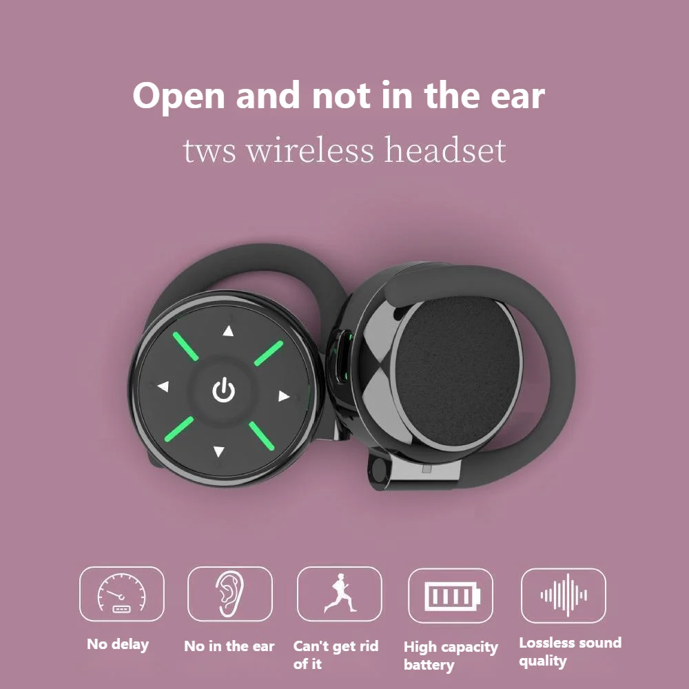 New Wireless Bluetooth Headset 5.0 Ultra-long standby Earphones Earhook type Earbuds sports Headphones for smartphone