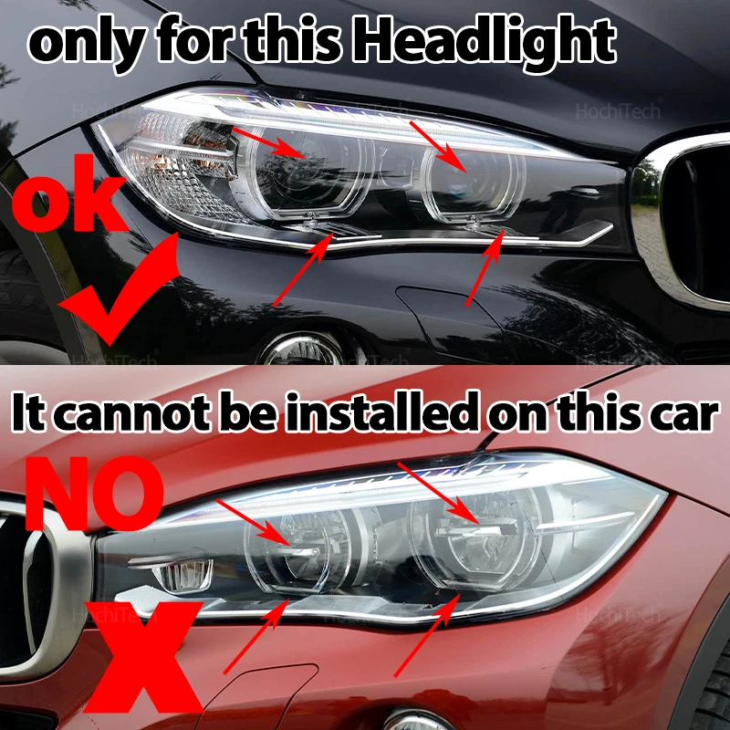 NEW Headlight LED Yellow Insert DRL Daytime Running Light Board Angel Eyes 7263051 for BMW X6 F16 X6M F86 2015 2016 2017 2018