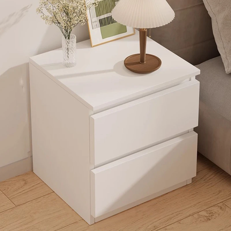 Minimalist White Nightstands Women Nordic Korean Unique Storage Bedside Table Drawer Aesthetic Wooden Mesitas De Noche Furniture