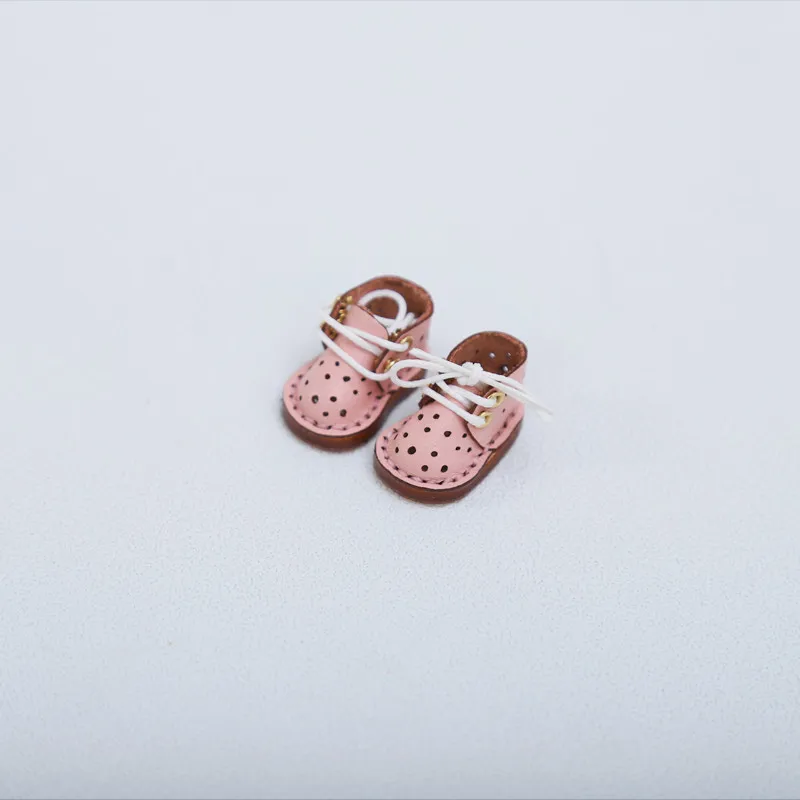 Handmade Fashion Doll Lovely Shoelace Shoes Holala Cowhide Shoes With Holes For Obitsu11,P9, Gsc, Ymy, Ddf, Nendoroids, 1/12 Bjd