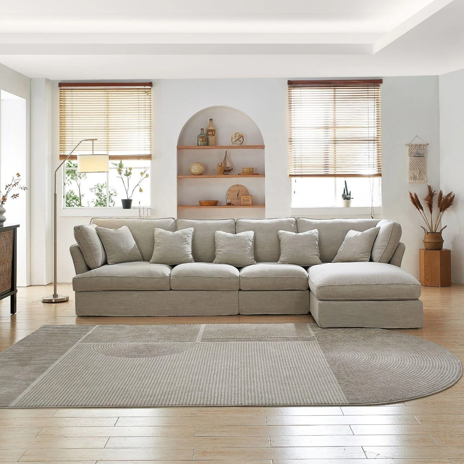 Nordic Furniture Hotel Fabric Corner Sofa for Living Room Sectional Sofa With Chaise Recliner