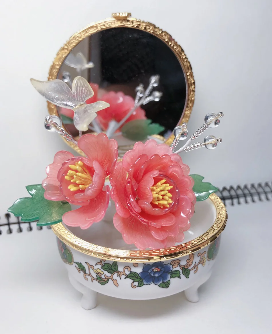 360 Stück 1 mm perlmuttartige künstliche Blumenstempel für Blumenarrangements und DIY-Handwerk, Perlglanz-Blumenherzen, Heimdekoration – Detail 7