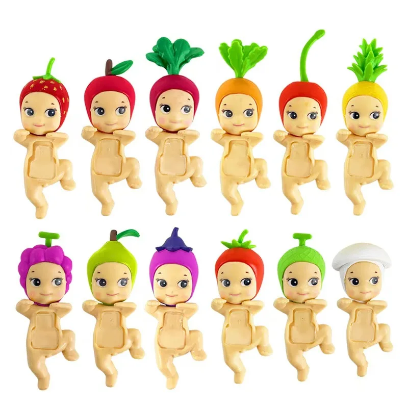 Sonny Angel Blind Box Harvest Series Fruit And Vegetable Anime Figures Ornaments Dolls Fans Children Gift Random 12pcs