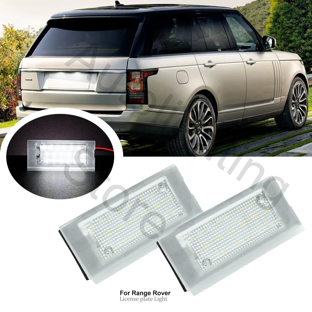 

2pcs LED License Number Plate Light For LAND ROVER Range Rover L322 2003 2004 2005 2006 2007 2008 2009 -2012 Canbus # XFJ000020