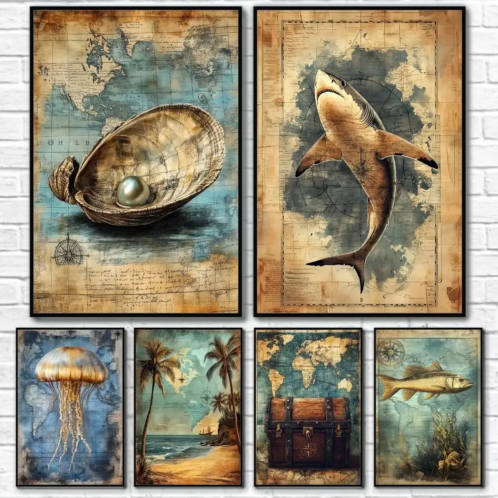 

The Retro Age Of Navigation Poster Home Living Bed Room Bar Hallway Sticky Wall Art Printing Waterproof Aesthetic Decor