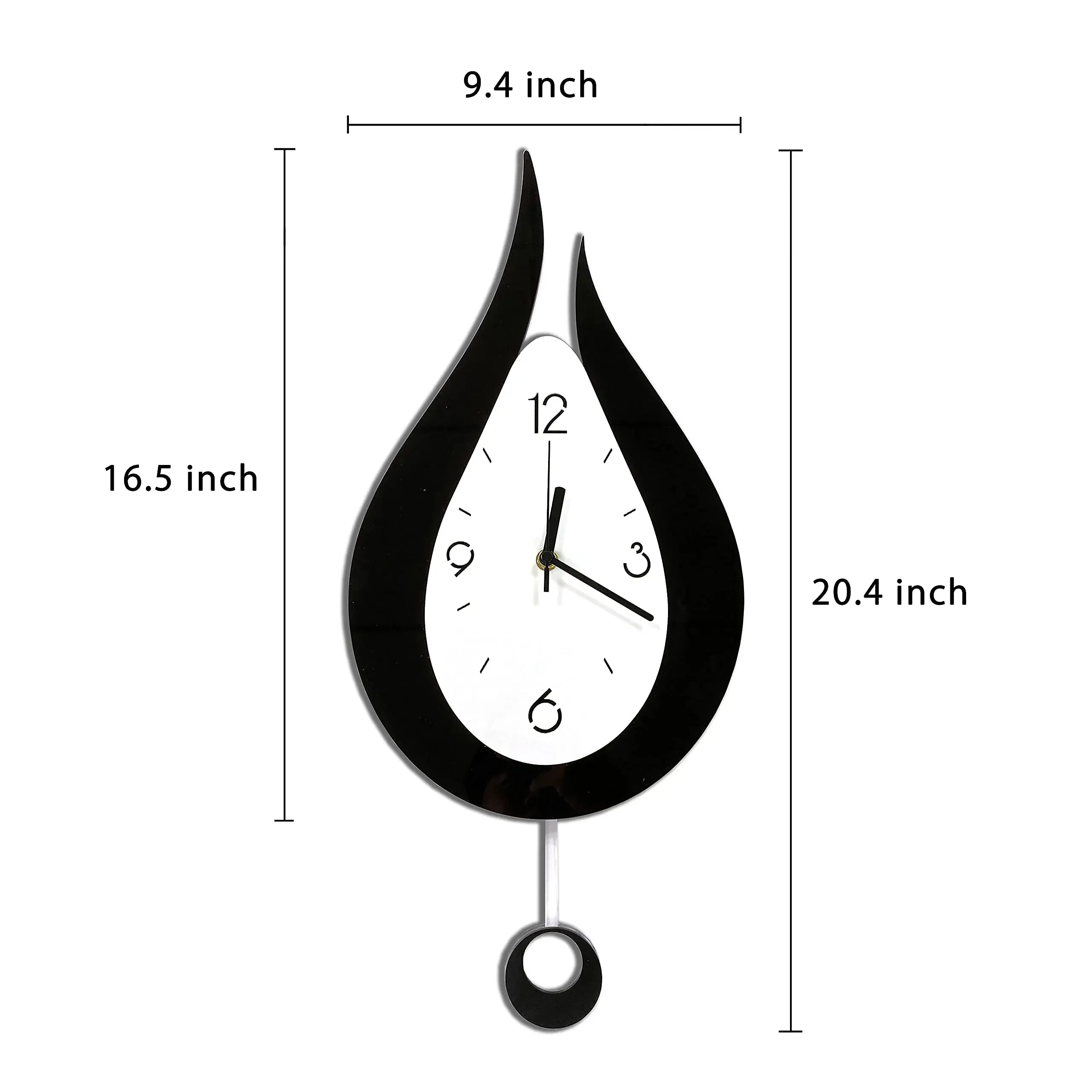 large modern decoration wall clock, living room clock wall acrylic water drop silent decoration suitable for family bedroom kitc