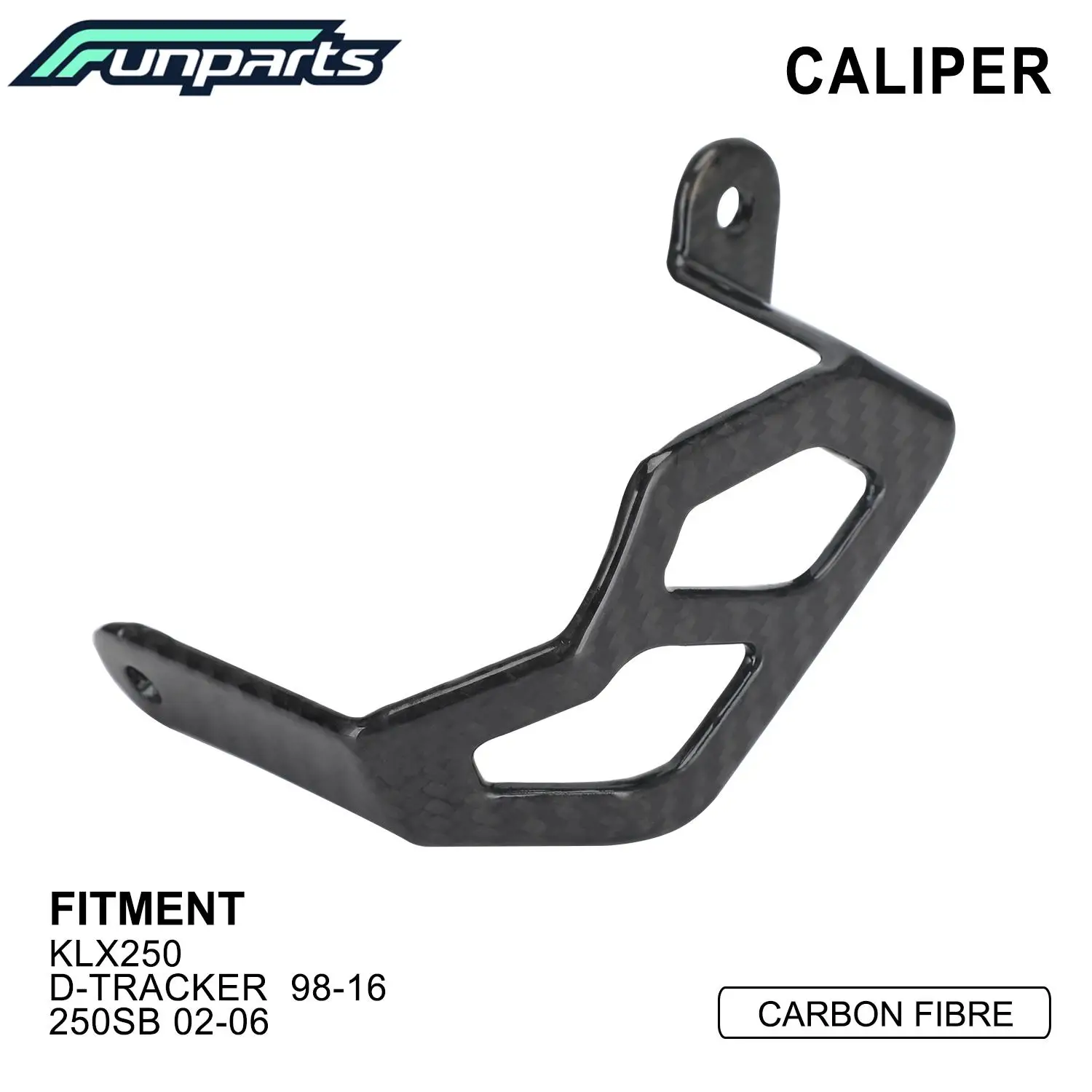 

Funparts Motorcycles Rear Brake Caliper Cover Guard Carbon Fiber For KAWASAKI KLX250 D-TRACKER X 250 SUZUKI 250SB