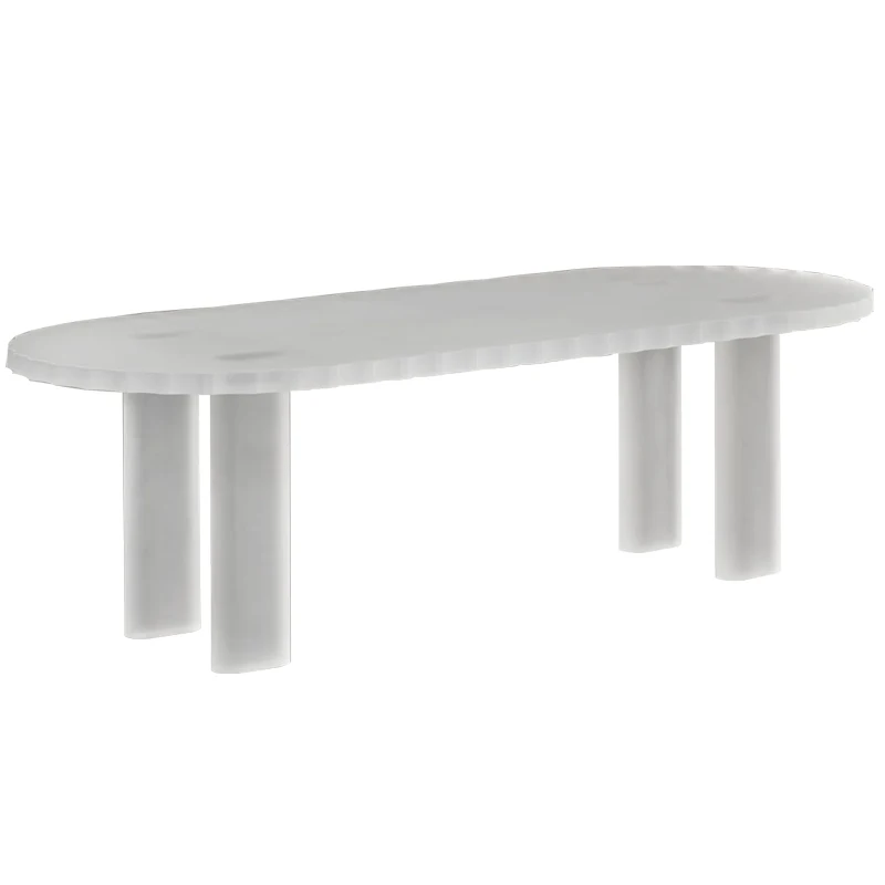 Household plexiglass dining table simple Italian minimalist table model room villa acrylic negotiation