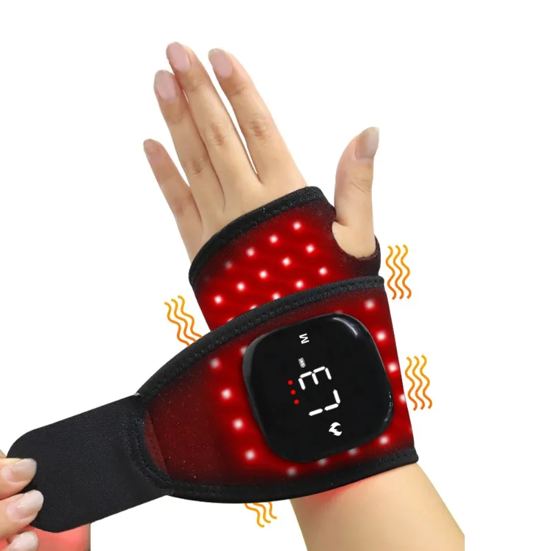 Cordless Red Light Massage Therapy Wristband Infrared Vibration Wristband Hand Wrap