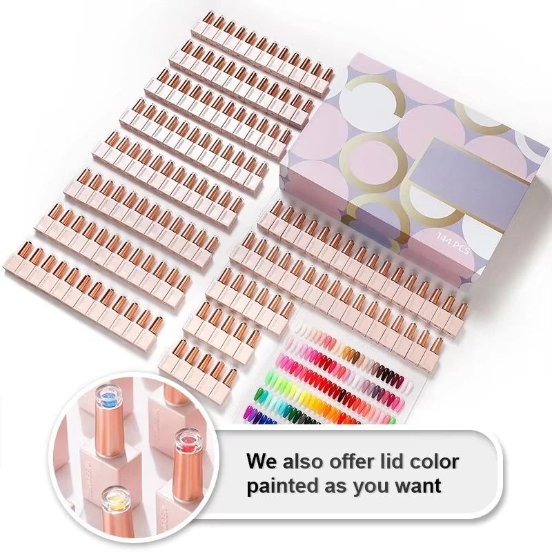 

Manicure Exquisite Box and Color Card Gel Polish 144pcs Kit Women Nail Polish Global Fashion Gel Polish Nail Set